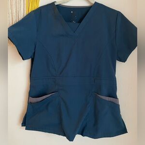 Women's Navy Blue Scrub Set